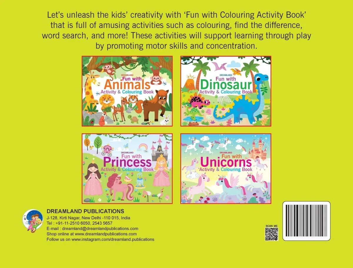 Dreamland Publications Fun With Dinosaur Activity & Coloring