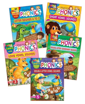 Dreamland Publications Learn With Phonics Book- Pack (5 Titles)