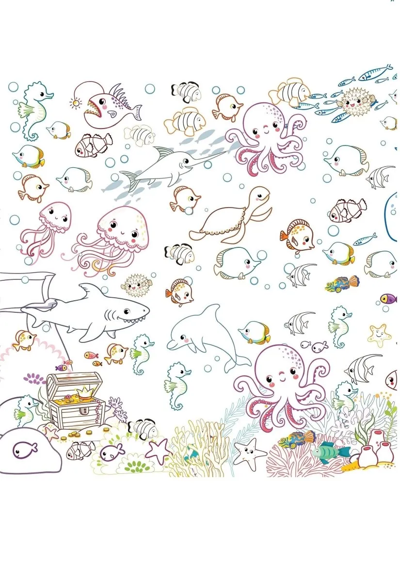 Dreamland Publications Pop-Out Under The Ocean-With Colouring Stickers