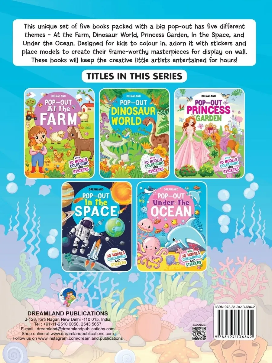 Dreamland Publications Pop-Out Under The Ocean-With Colouring Stickers