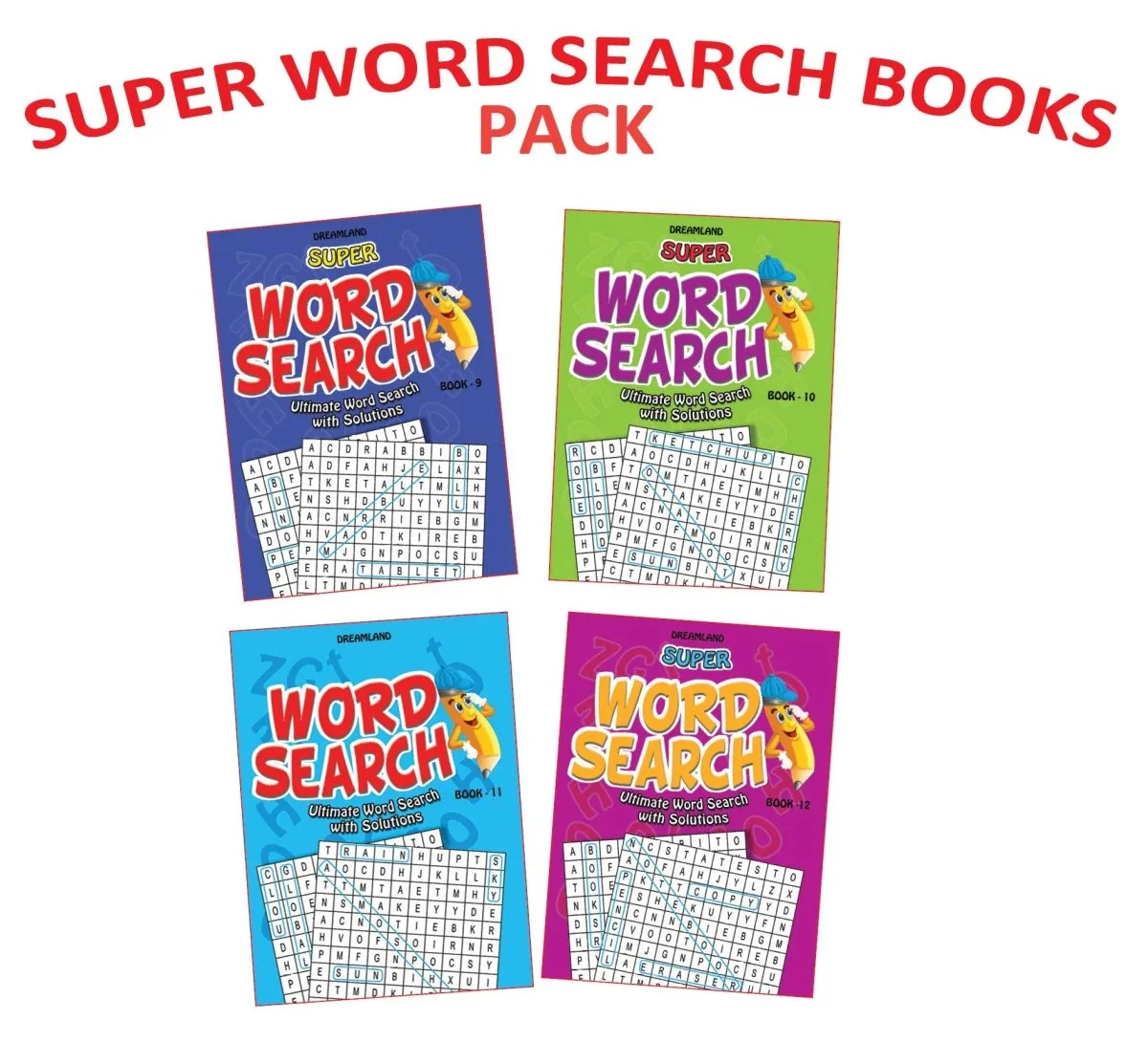 Dreamland Publications Super Word Search Pack 2- (4 titles)