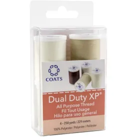 Dual Duty XP All Purpose Thread 250yd 4pkg, Neutral