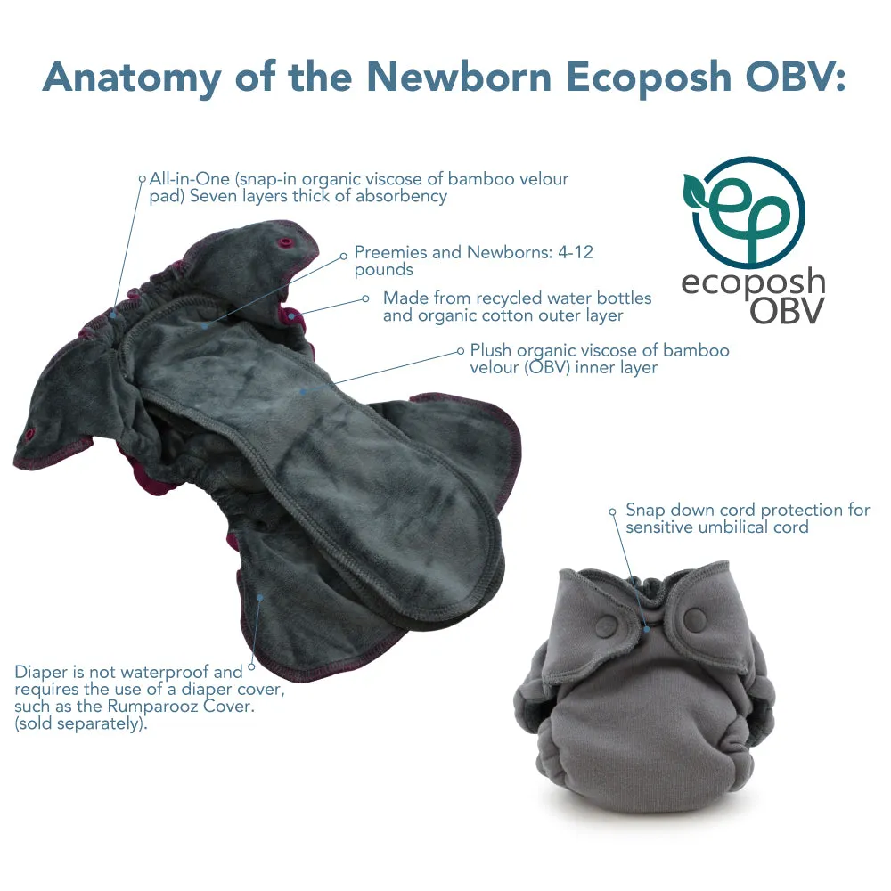 Ecoposh OBV Newborn Fitted Cloth Diaper - Atlantis