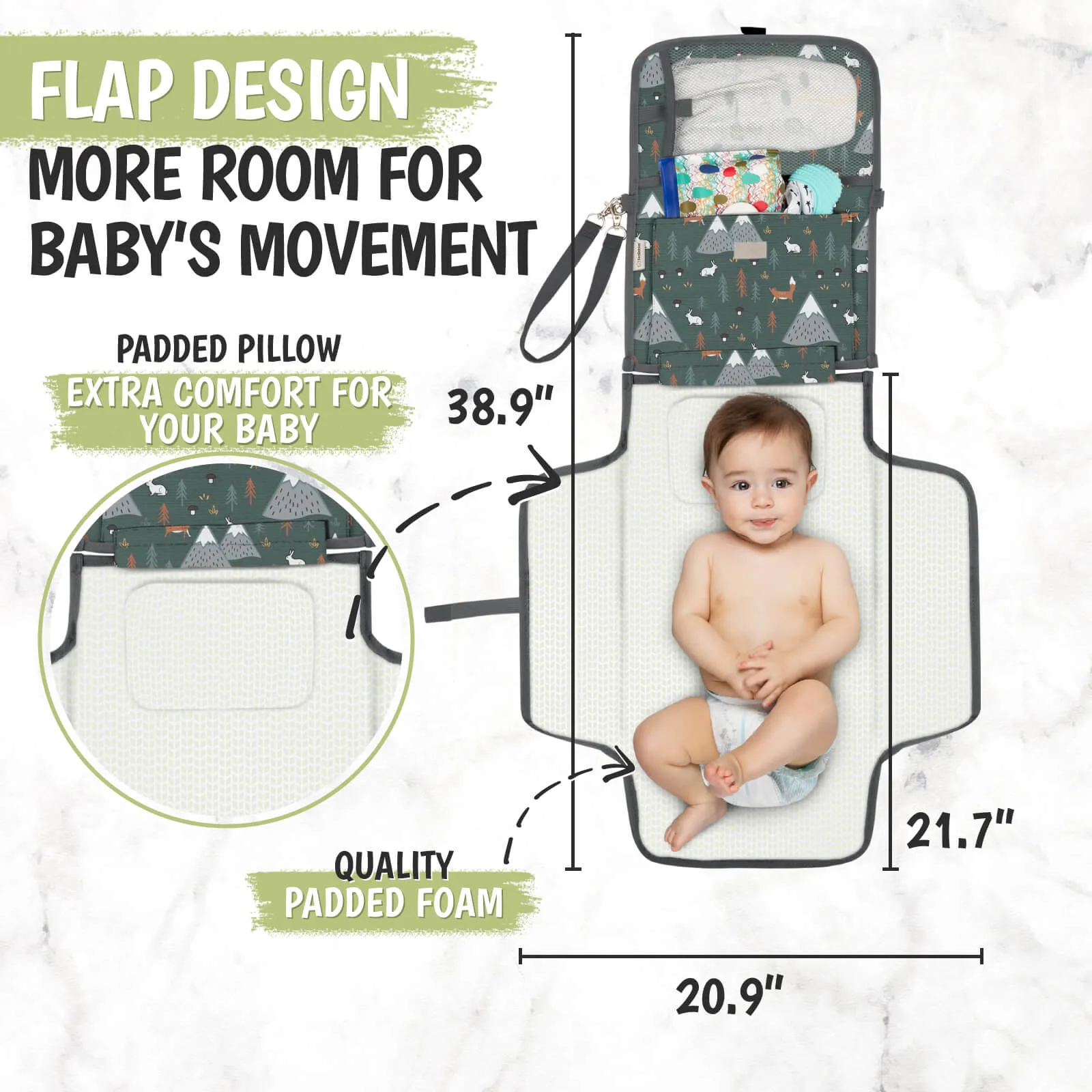 Ezee Diaper Changing Pad (Woods)