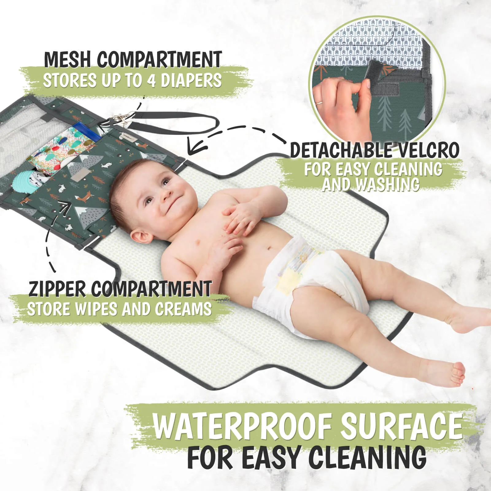 Ezee Diaper Changing Pad (Woods)