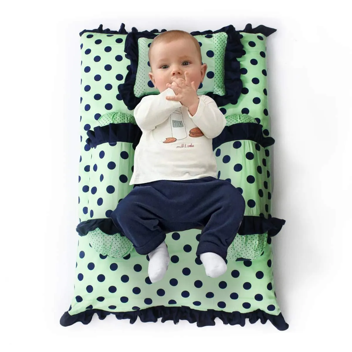 Green Polka - Kradyl Kroft 4 Pc Bedding Set