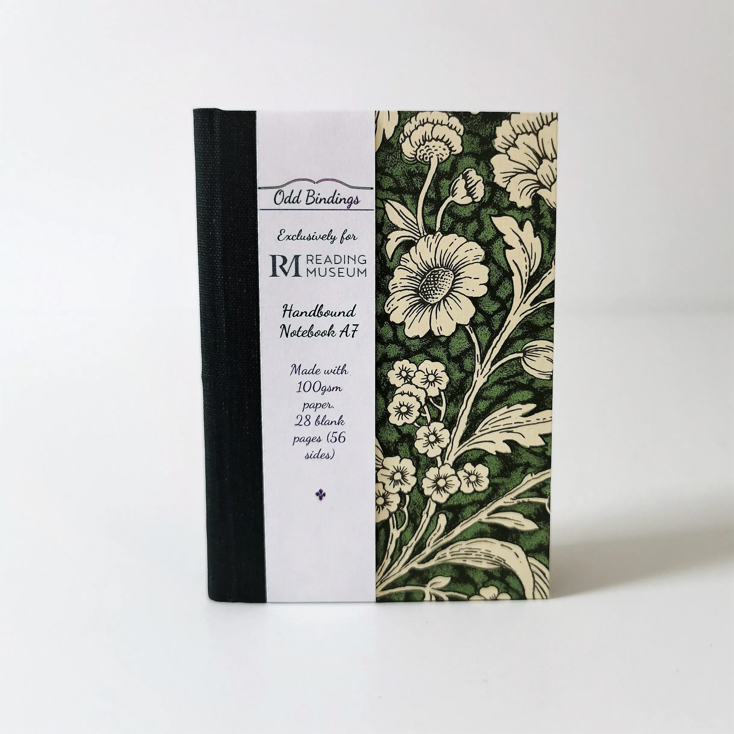 Hand-Bound Notebooks in Green Moss Print - Odd Bindings