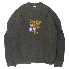 INQUIRE Stefan Cooke Slashed flower jumper Small