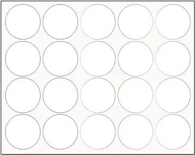 Interchangeable Magnetic Characters Circles White 3/4 Inch  Dia. 20 Per Pack