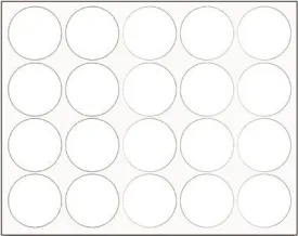 Interchangeable Magnetic Characters Circles White 3/4 Inch  Dia. 20 Per Pack