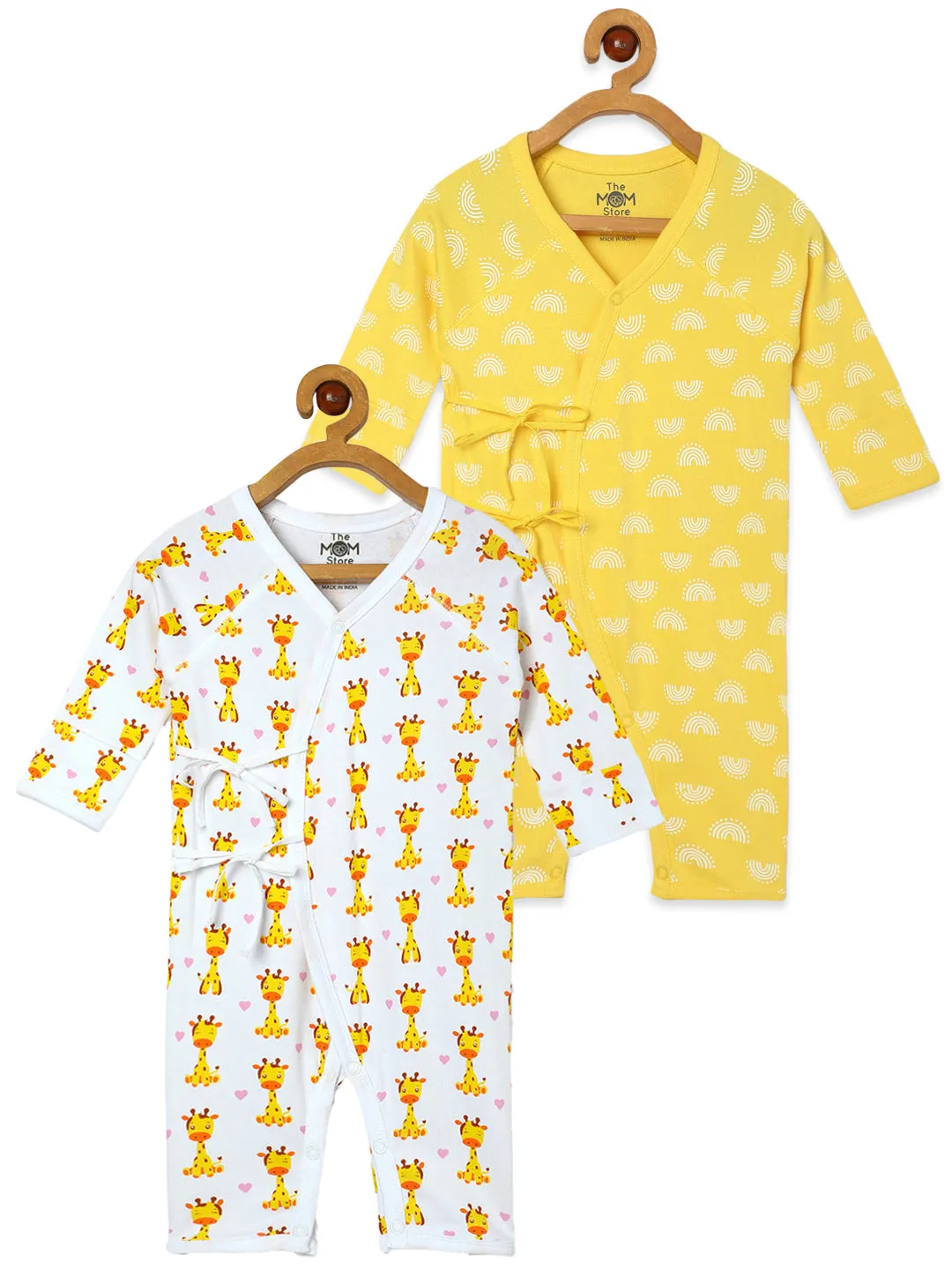 Jabla Infant Romper Combo Of 2: Get On My Level-The Sun Crown