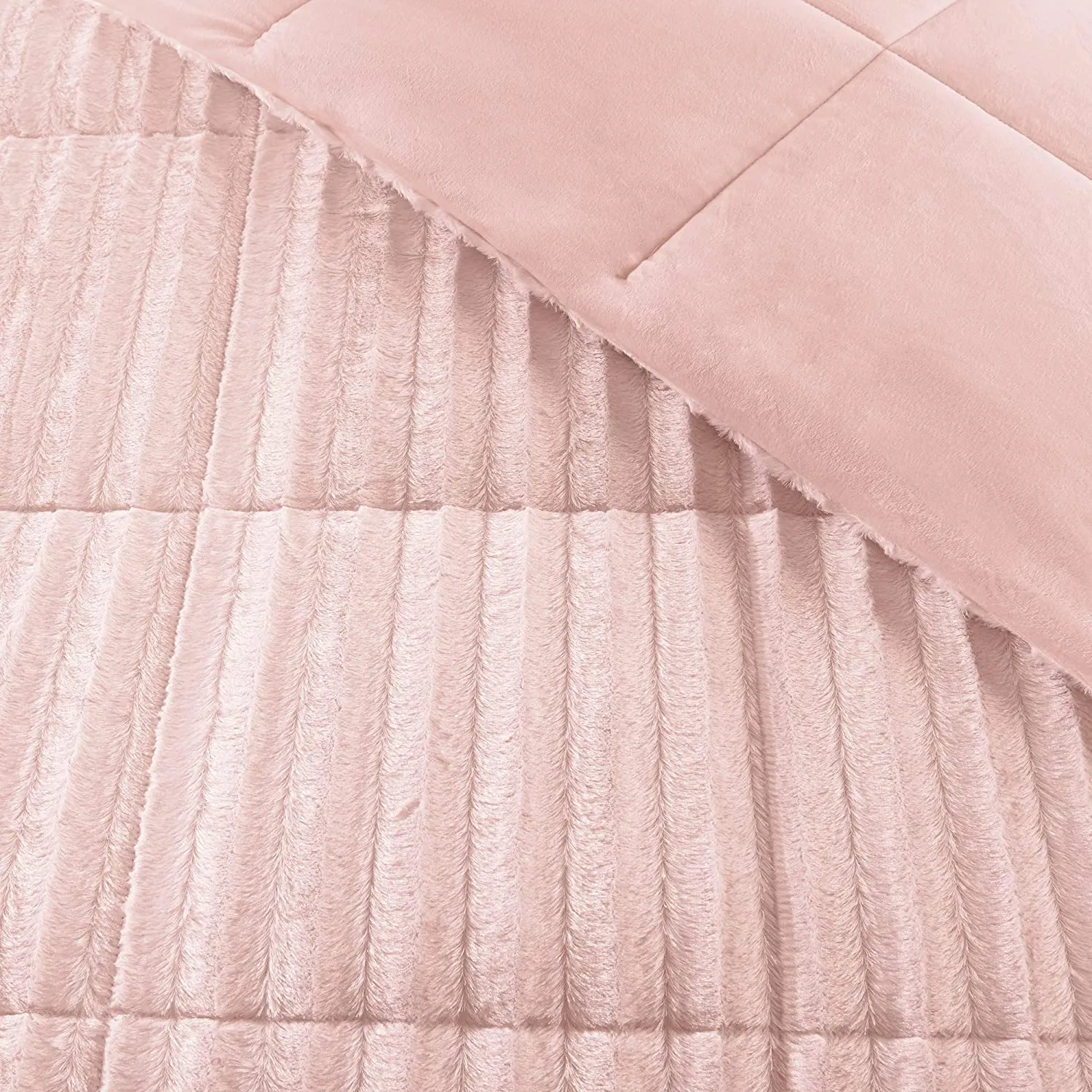 Madison Park Pink Velvet Bed Set