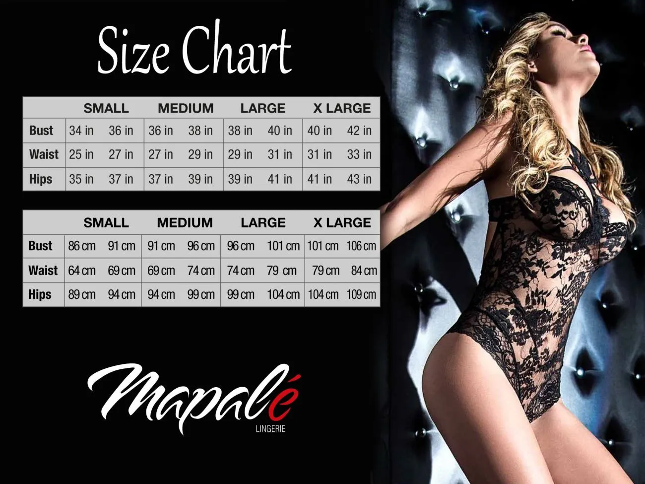 Mapale 2772X Curvy Size Bodysuit Color Black