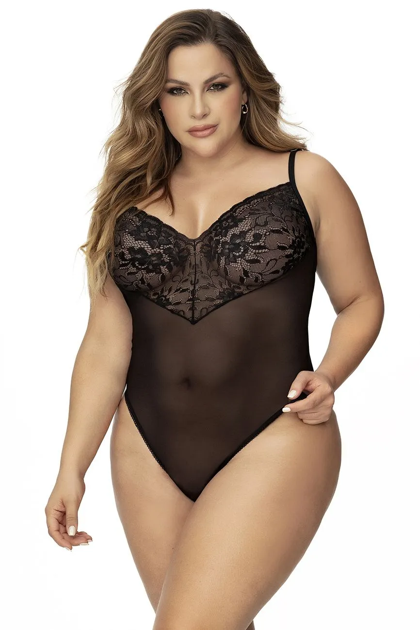 Mapale 8795X Curvy Size Bodysuit Color Black