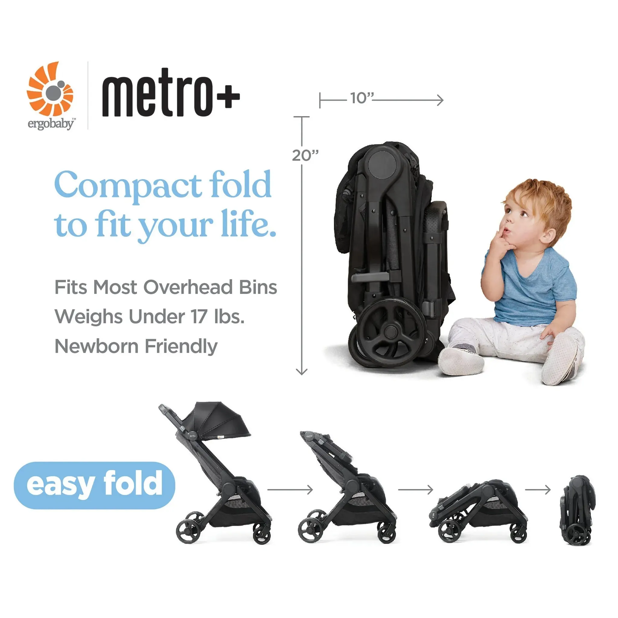 Metro  Compact City Stroller - Slate Grey