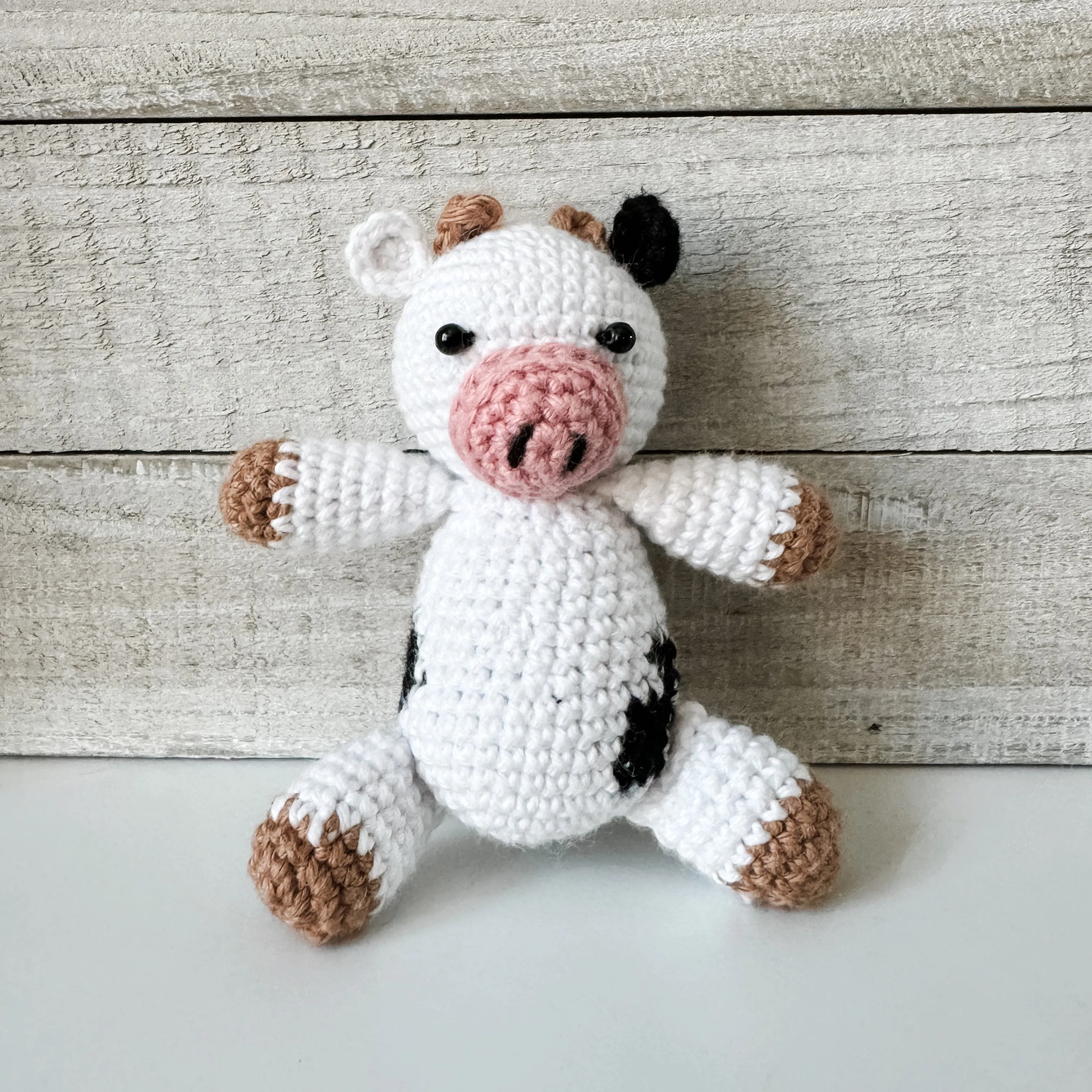 Mini Amigurumi Cow "Clover"