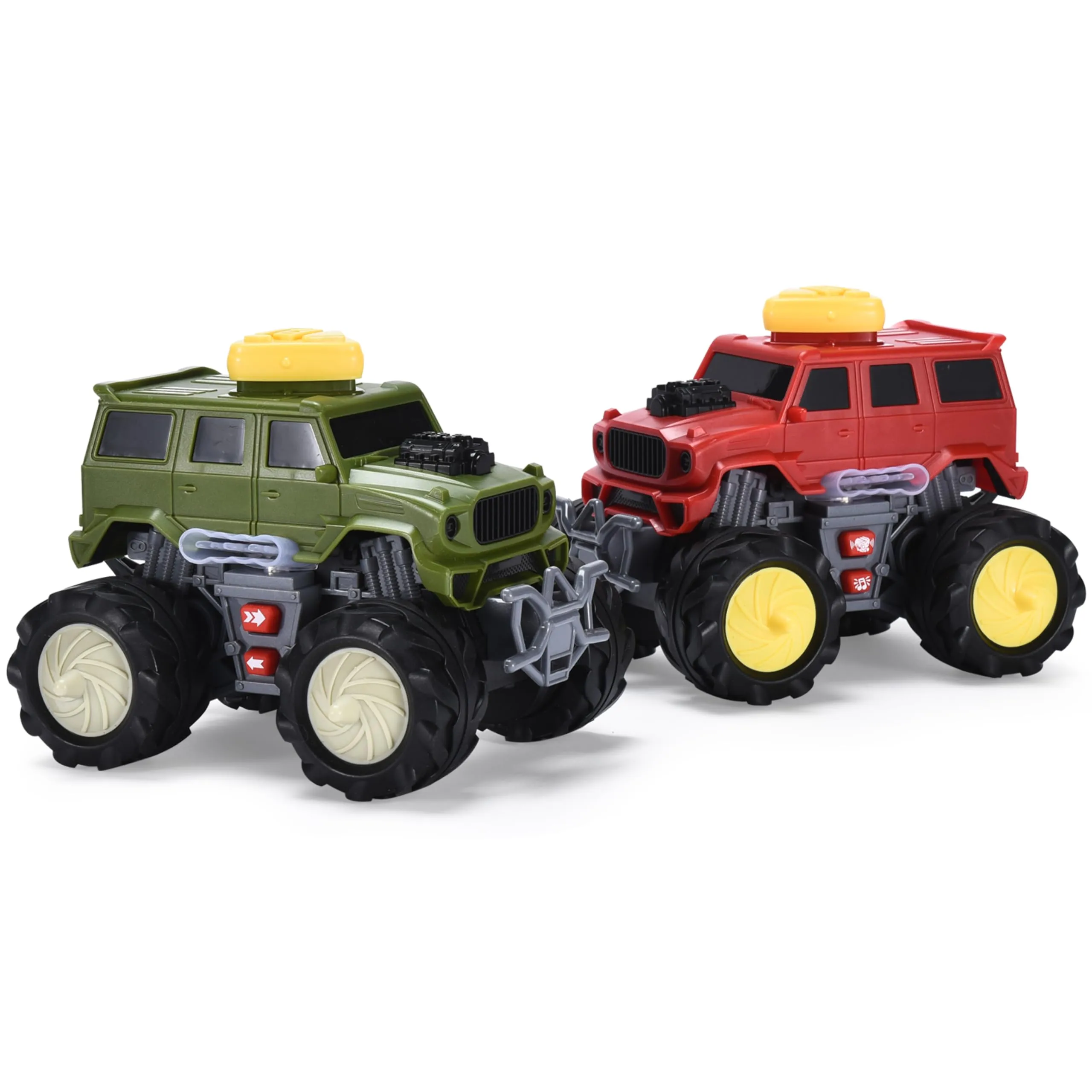 Monster Trucks For Kids - Set Of 2 - Large - Plastic Construction - Easy