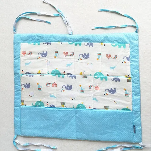 Muslin Tree Bed Hanging Storage Bag Baby Cot Bed Brand Baby Cotton Crib Organizer 60*50cm Toy Diaper Pocket for Crib Bedding Set