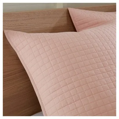 New - 5pc Twin/Twin Extra Long Urban Habitat Kay Cotton Jacquard Duvet Cover Set Pink