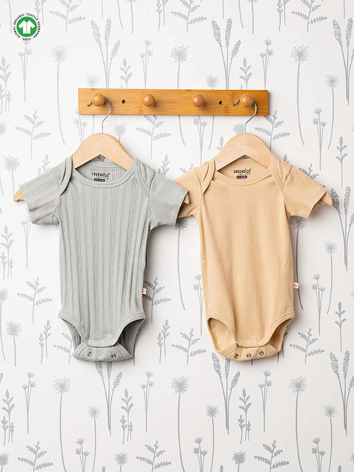 Olive Bodysuit - Organic Cotton Bodysuit - Pack of 2