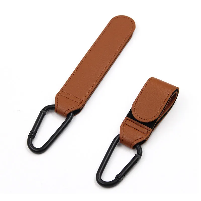 Premium Vegan Leather Stroller Hooks Perfect Gift for Holidays