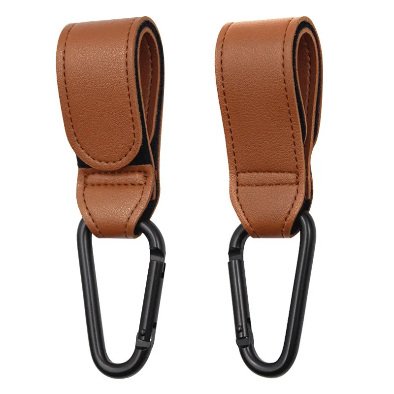 Premium Vegan Leather Stroller Hooks Perfect Gift for Holidays