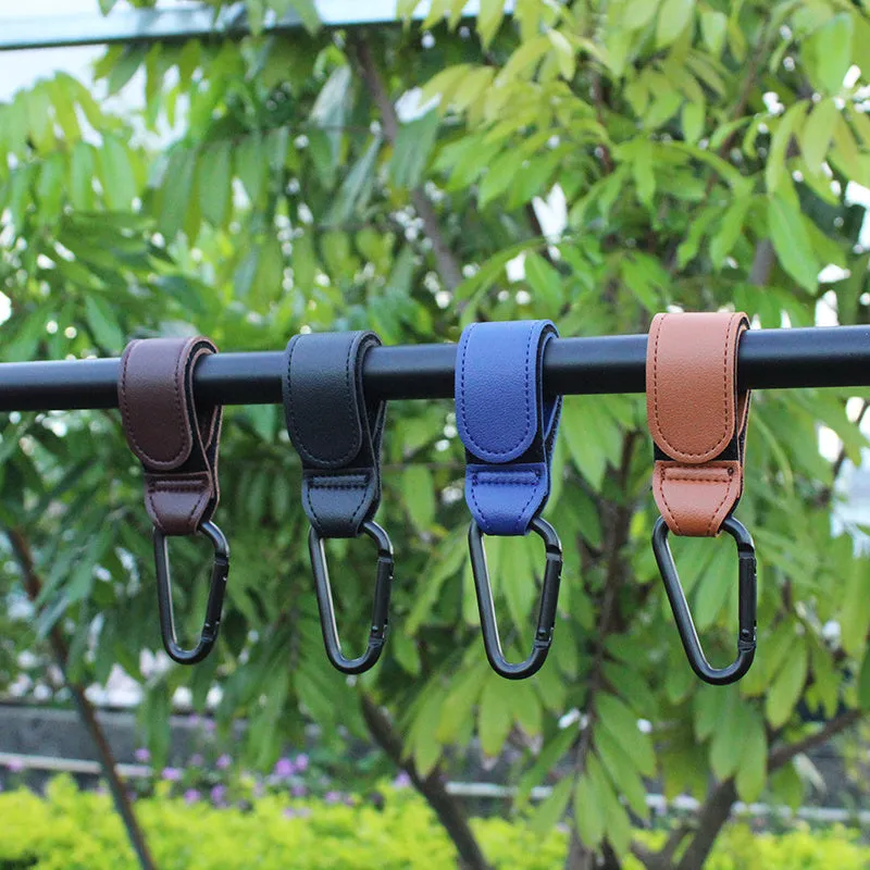 Premium Vegan Leather Stroller Hooks Perfect Gift for Holidays