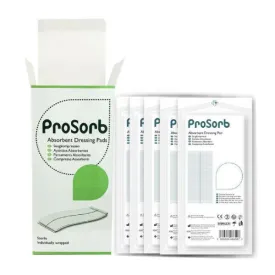 Prosorb Sterile Absorbent Low Adherent Wound Dressing Pads 10cm x 20cm x 25