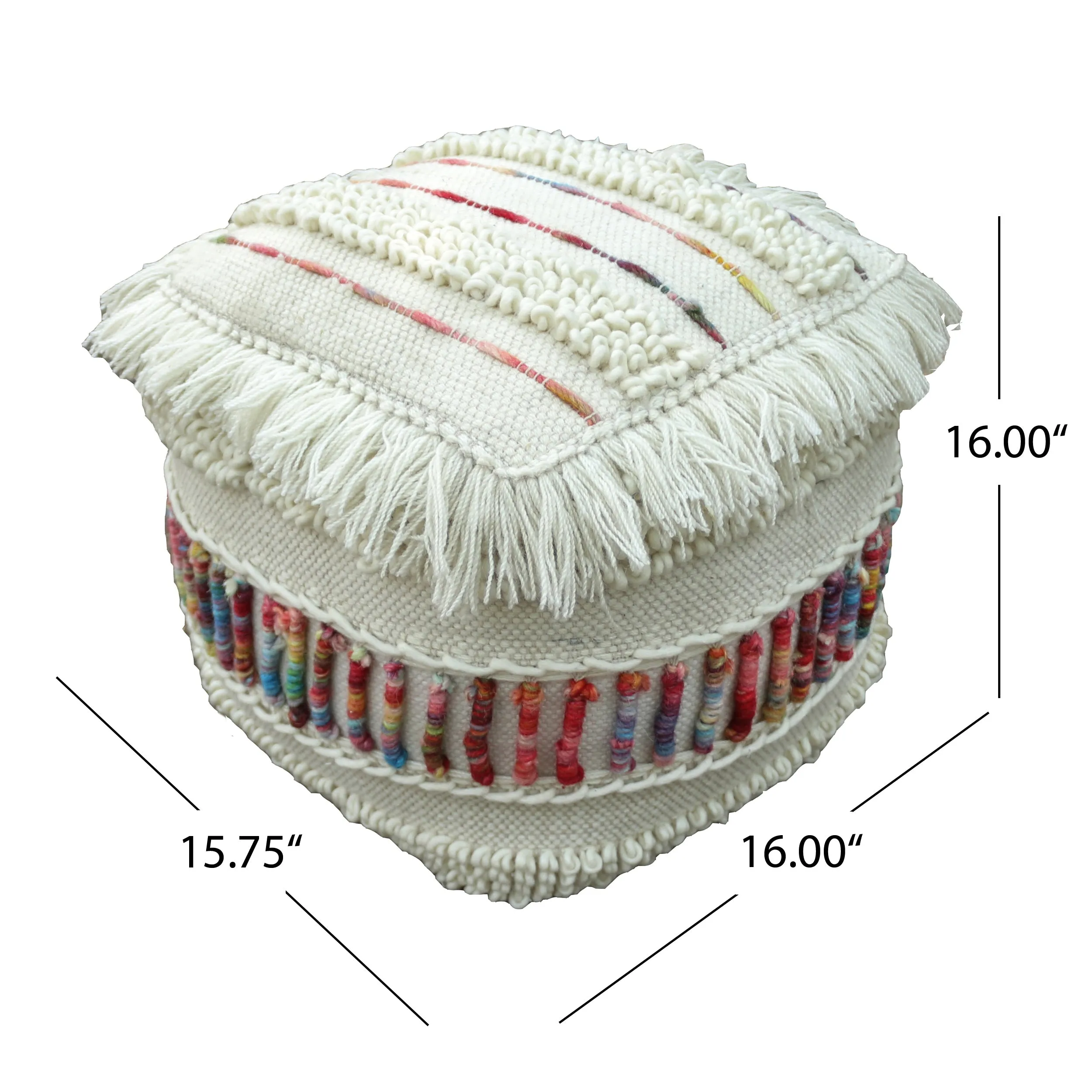 Roth Boho Wool Pouf