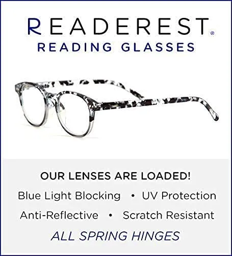 Round-Blue-Light-Blocking-Reading-Glasses-Uv-Protection-1-50-Magnification-Clear-Black