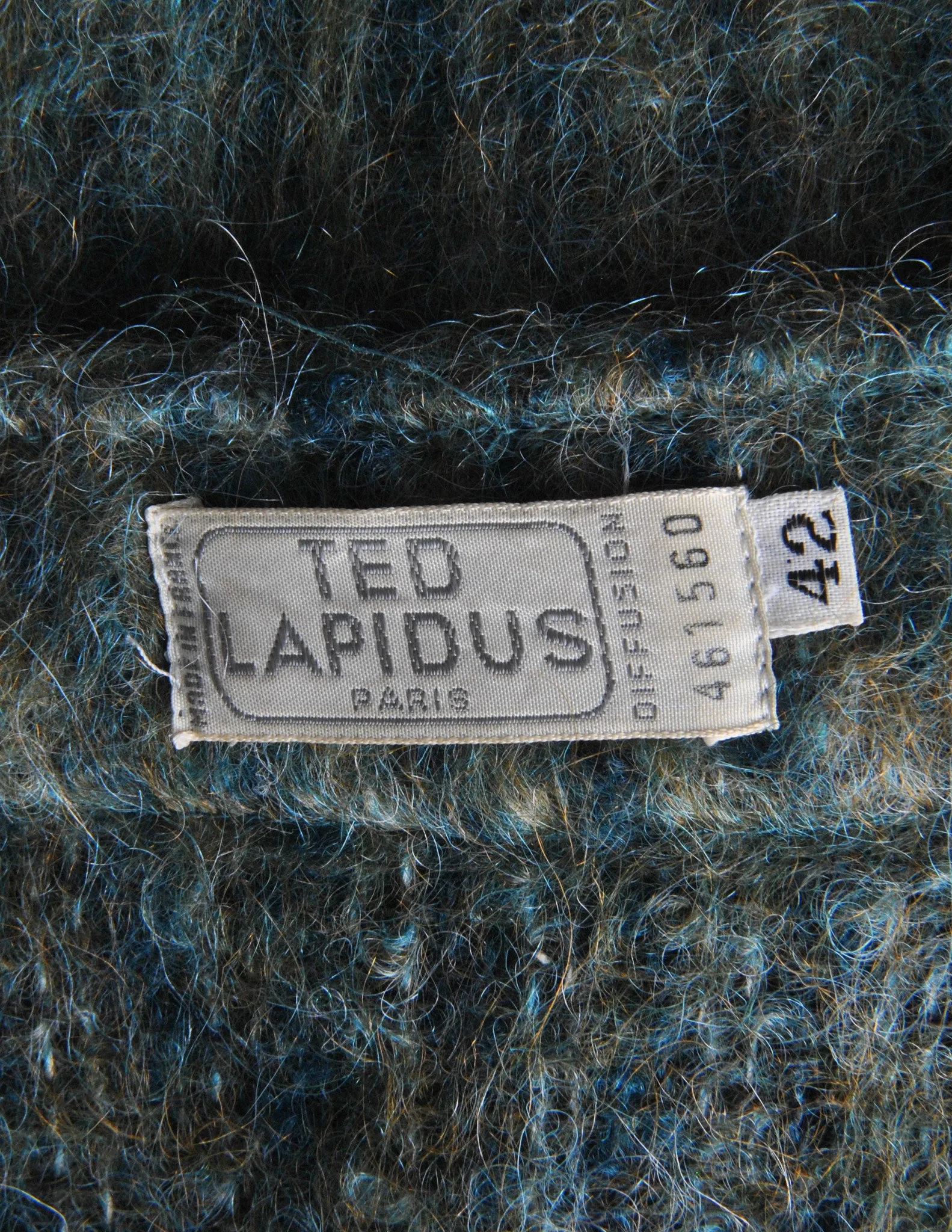 Ted Lapidus Diffusion Vintage Green Mohair Maxi Vest