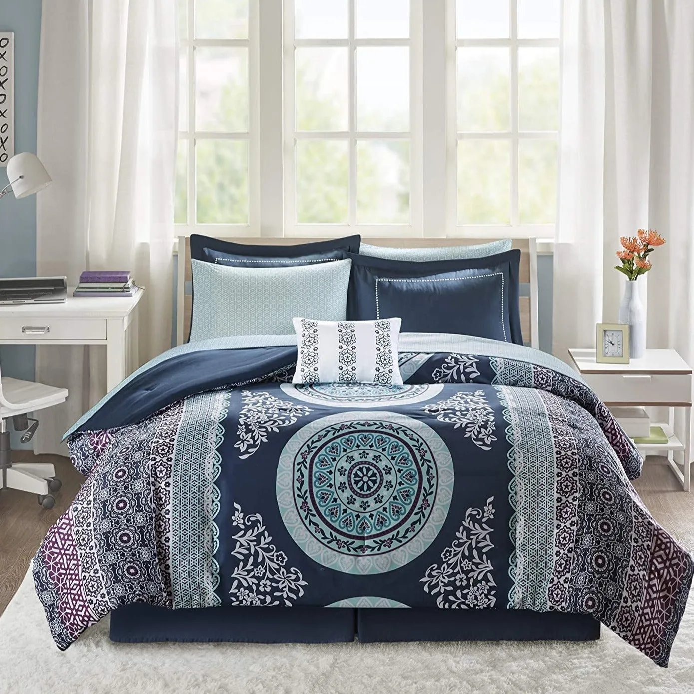 The Floral Paisley Blue Bed Set