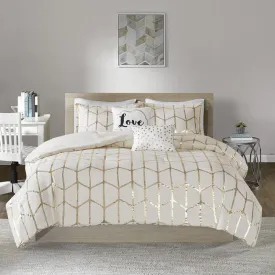 The Metallic Ivory Bed Set