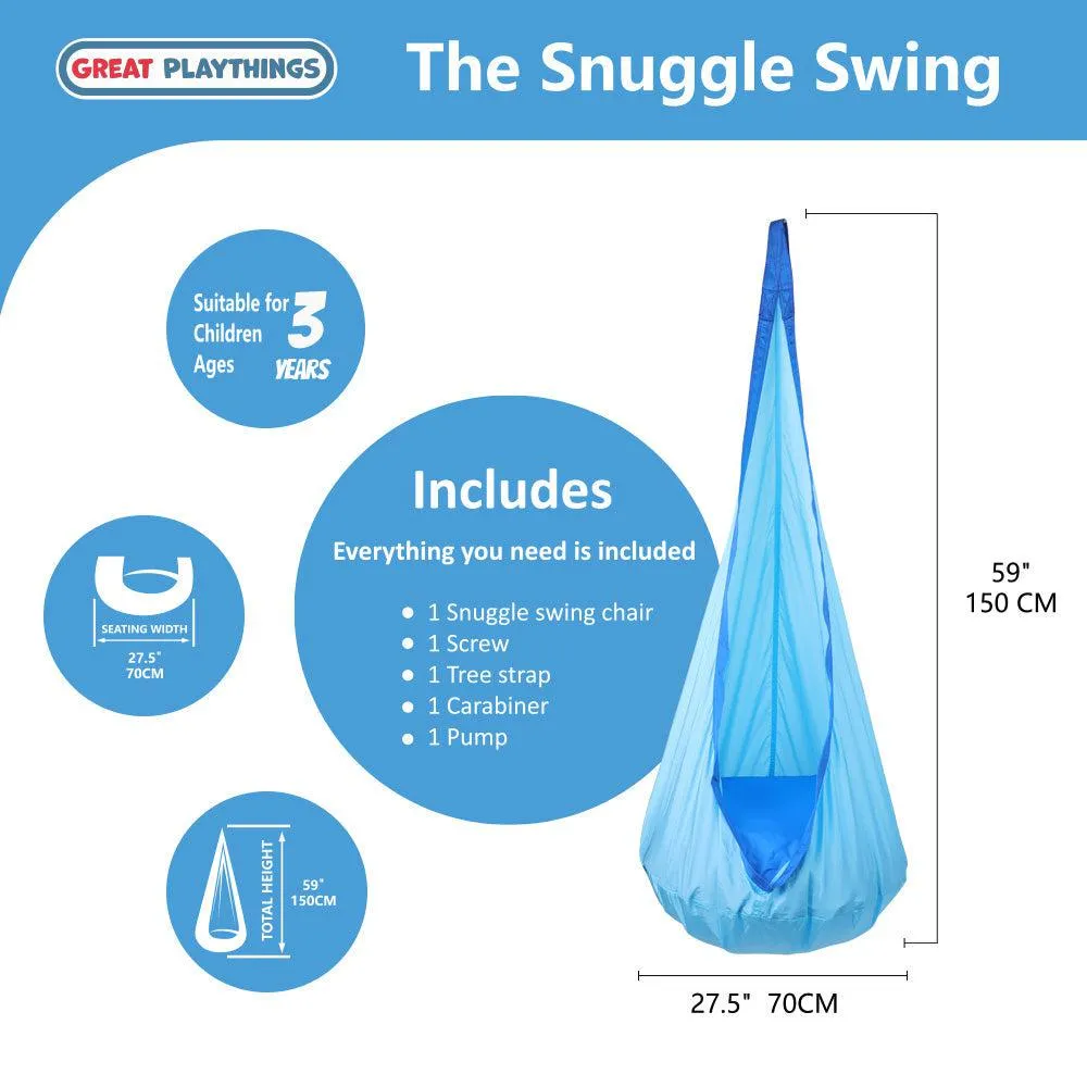 The Snuggle Swing Hanging Chair in 4 different colors