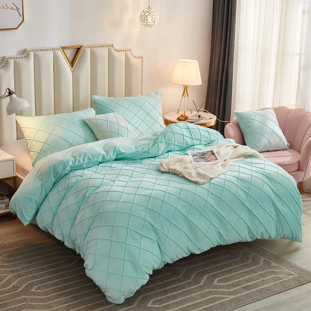 The Softy Diamond Mint Bed Set