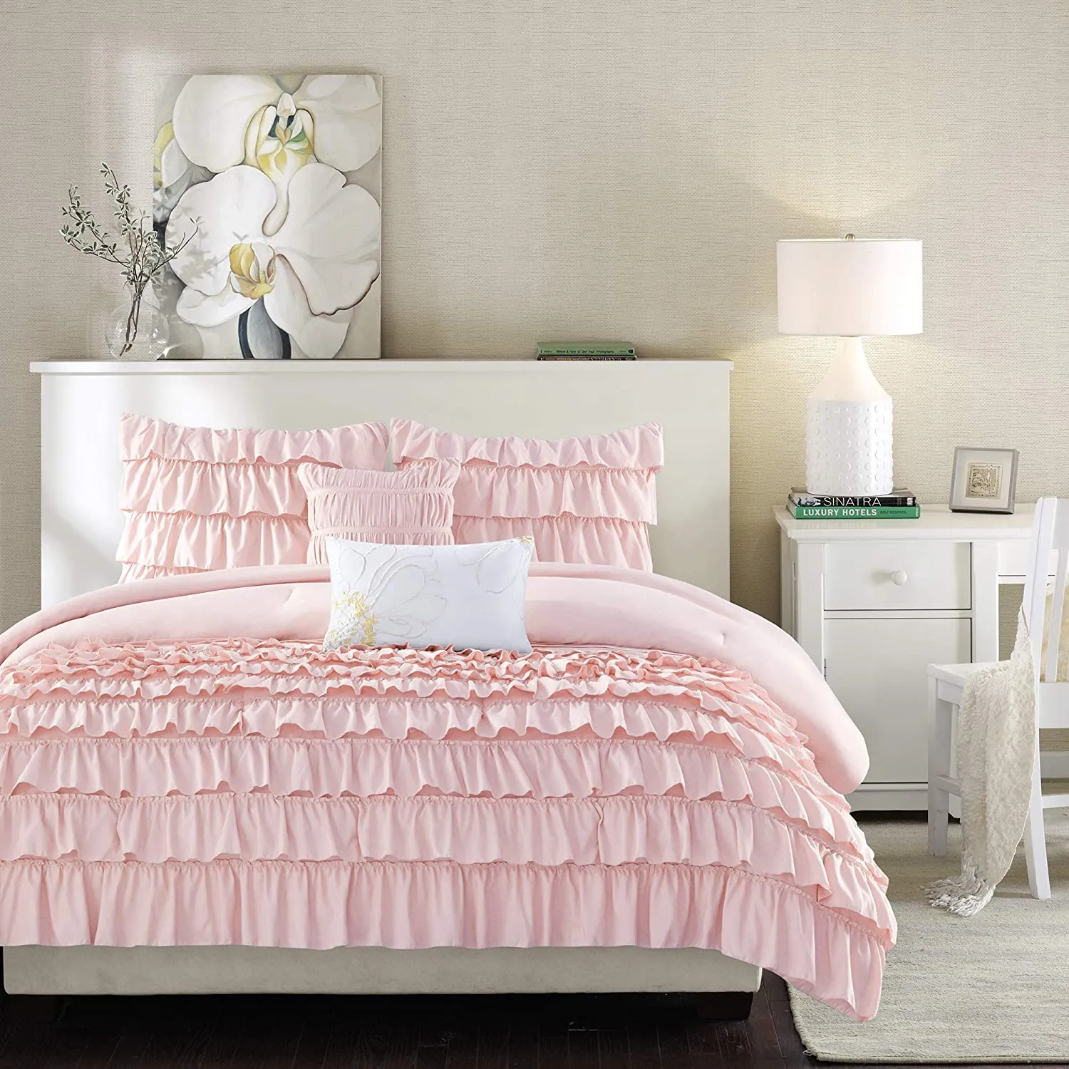 The Waterfall Pink Bed Set