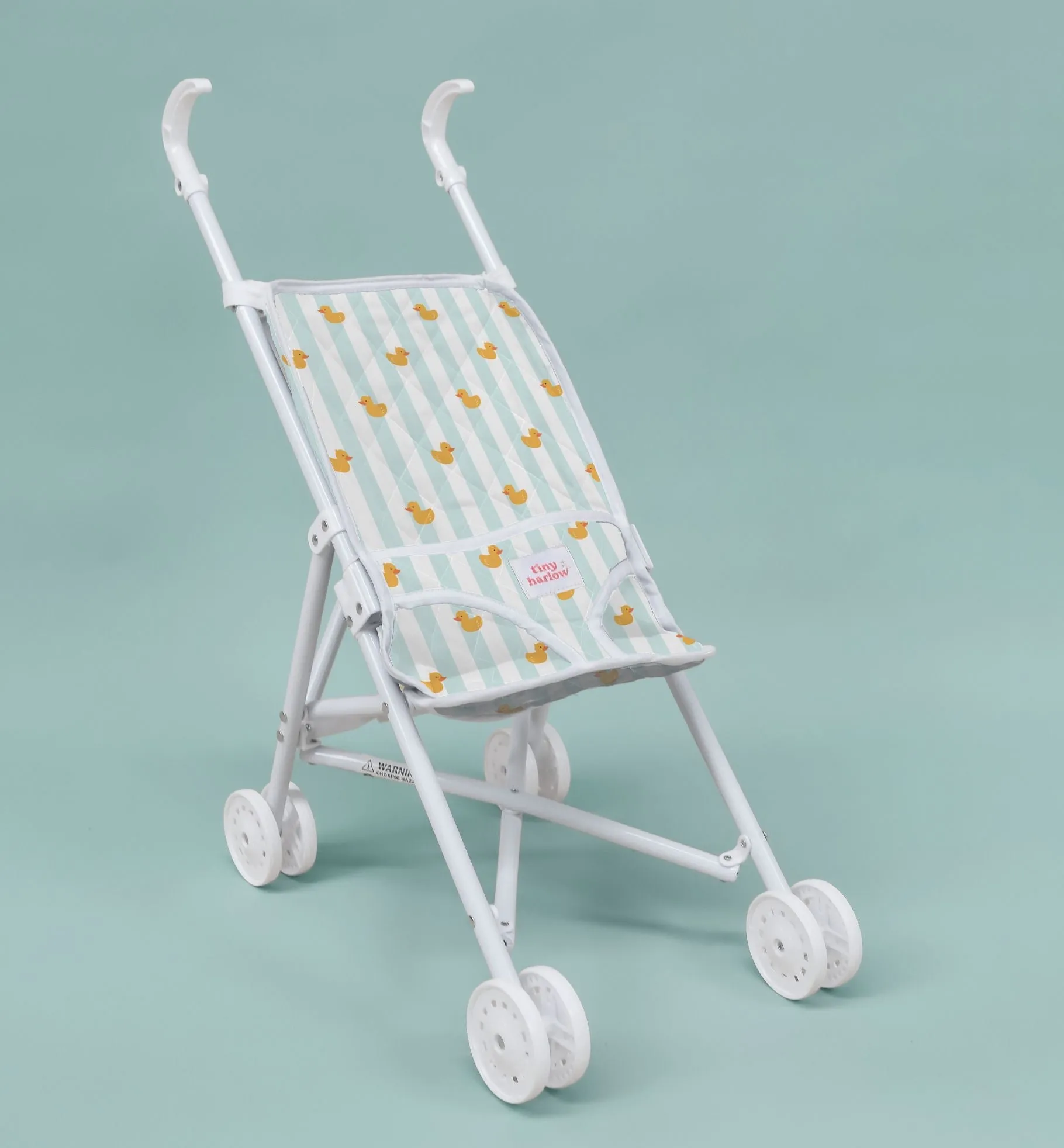 Tiny Harlow Folding Dolls Stroller - Blue Ducky