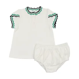 TPW1118-POLO BABY GIRL SET-WHITE