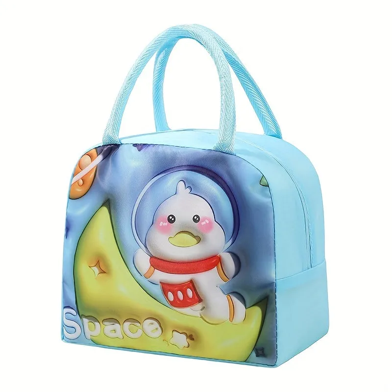 Travel in style with 3D Cartoon Insulated Lunch Bag