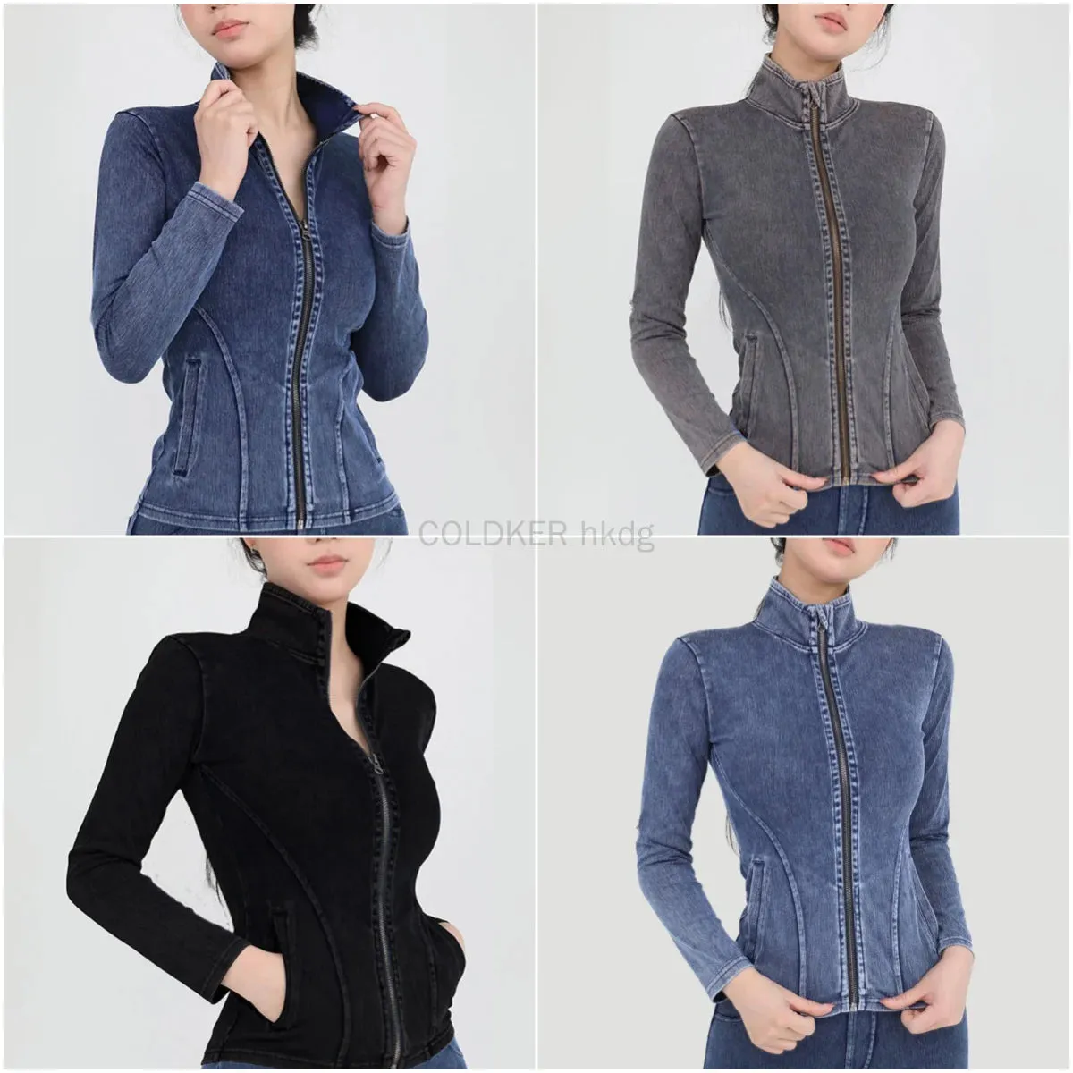 Trendy Stretchy Denim Long Sleeve Jacket