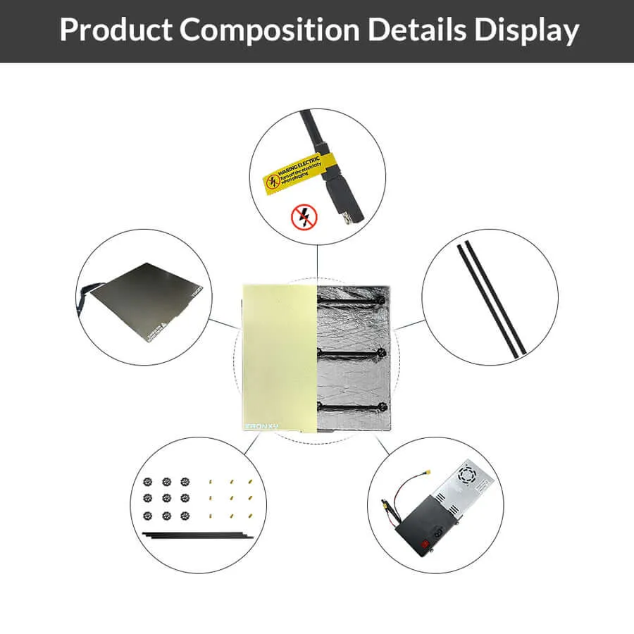 Tronxy 600x600mm Silicone Heated Plate for 3D Printers